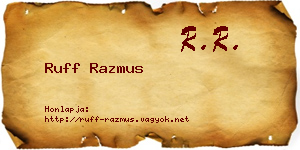 Ruff Razmus névjegykártya